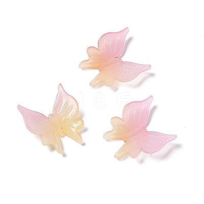 Two Tone Opaque Acrylic Cabochons X-OACR-C009-11-1