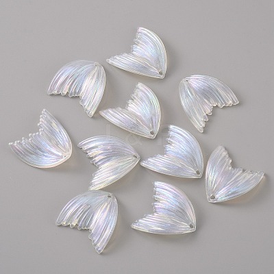 Fishtail Shape Transparent Acrylic Pendants TACR-TAC0007-01A-1