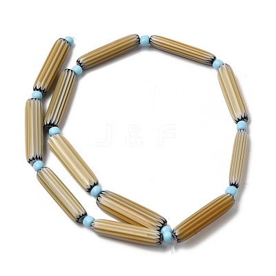 Handmade Lampwork Chevron Beads LAMP-Z019-01-05-1