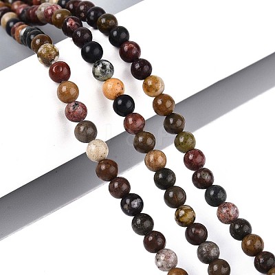 Natural River Stone Beads Strands G-R412-24-4mm-1