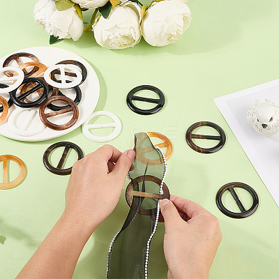 20Pcs Resin Tri-Glide Adjuster Buckles FIND-GF0008-12E-1