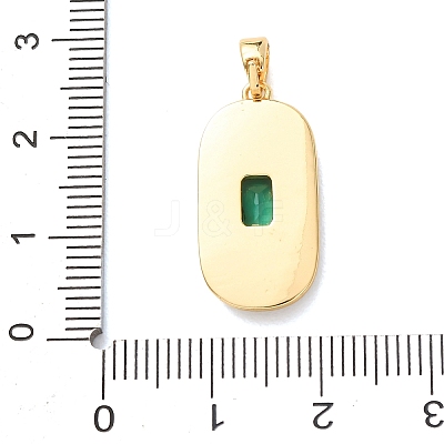 Natural Paua Shell Brass Pendants KK-C264-04G-1