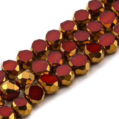 Electroplate Glass Beads Strands X-EGLA-G037-02A-HP01-1