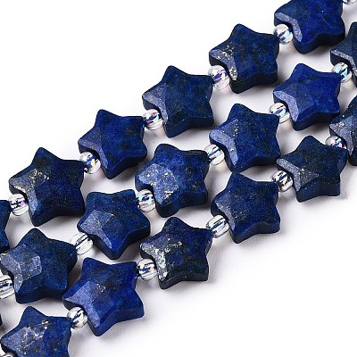 Dyed Natural Lapis Lazuli Dyed Beads Strands G-T138-190-1
