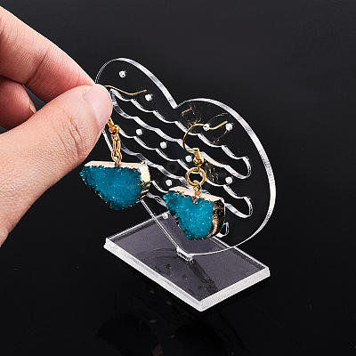 Acrylic Earring Display Frame EDIS-WH0006-10-1