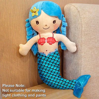 Sparkly Hologram Spandex Mermaid Printed Fish Scale Fabric AJEW-WH0277-38-1