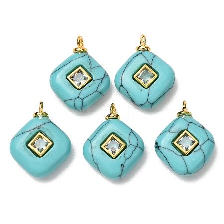 Dyed Synthetic Turquoise Pendants GG-CBAA798-03G-02-1