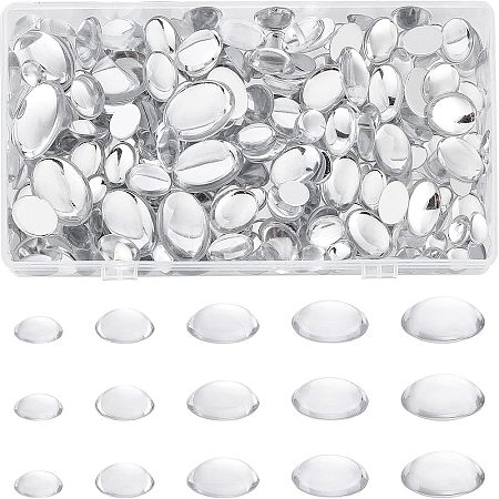  Transparent Acrylic Cabochons TACR-NB0001-24-1