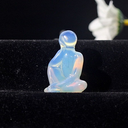 Opalite Carved Thinker Figurines PW-WG76476-02-1