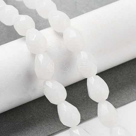 Natural White Jade Beads Strands G-P520-B14-01-1