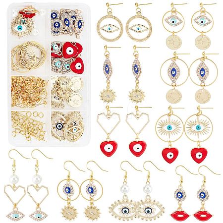 SUNNYCLUE DIY Evil Eye Drop Earring Making Kit DIY-SC0018-37-1