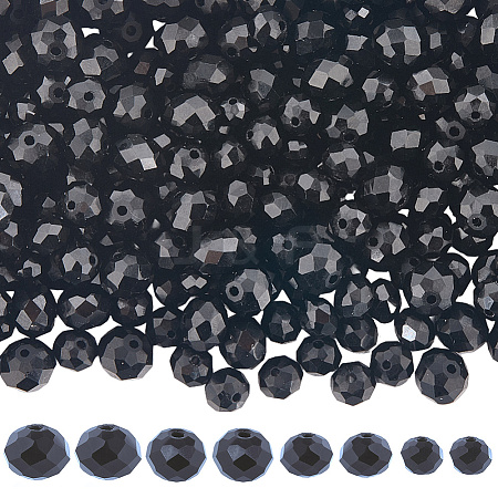 8 Strands 4 Styles Opaque Solid Color Glass Beads Strands EGLA-LT0001-04D-1