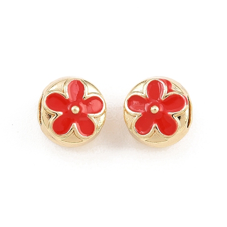 Alloy Enamel European Beads AL-CBAC2D3-21G-01-1