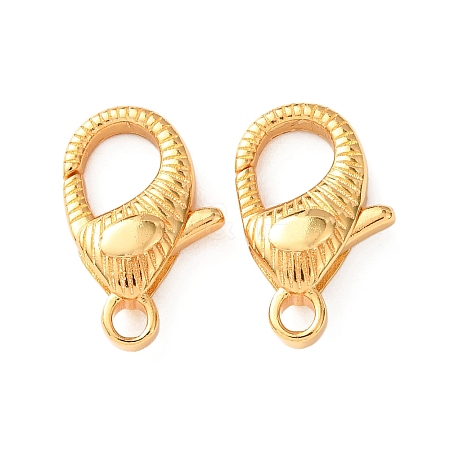 Brass Lobster Claw Clasps KK-C157-19G-1
