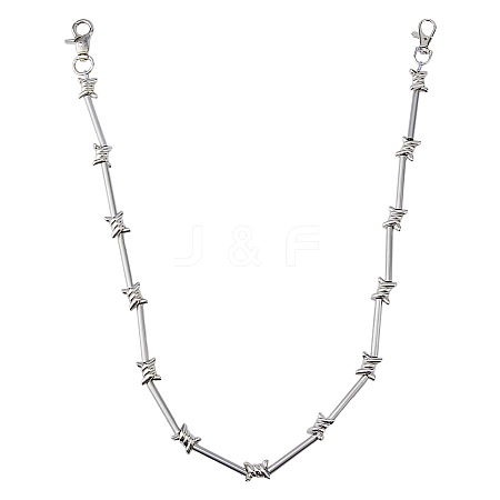 1Pc Rock Style Stainless Steel Barbed Wire Link Chains for Pants AJEW-HS0001-44-1