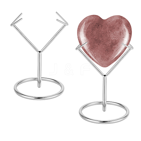 Alloy Mineral Stone Display Holder LS-ODIS-WH0030-239P-1