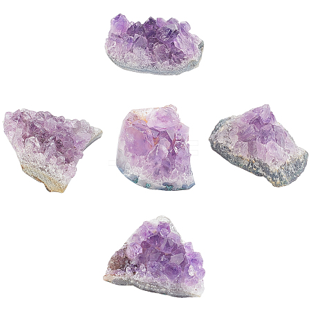 Amethyst Crystal Cluster Ornaments Home Display Decorations DJEW-WH0063-17-1