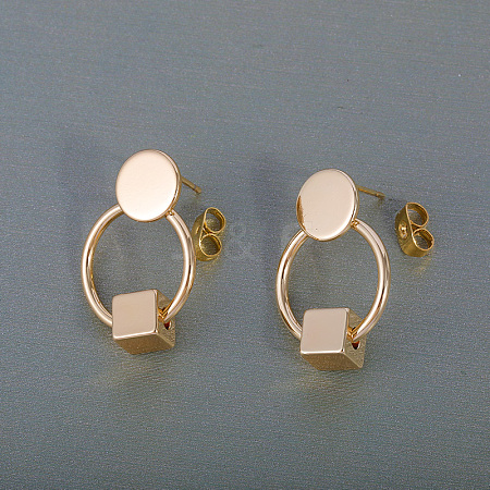 Simple Fashion Brass Stud Earrings HU4522-1