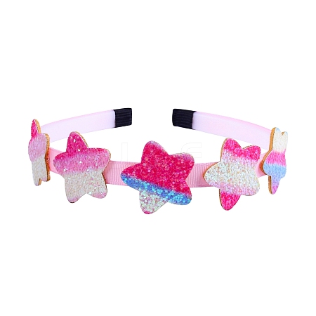 Star Candy Color Sequin Cloth Hair Bands PW-WG0EBFC-09-1