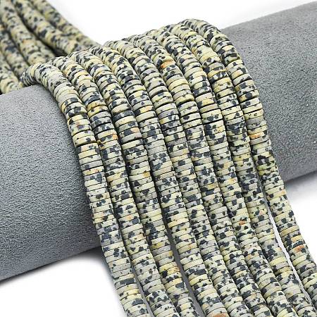 Natural Dalmatian Jasper Beads Strands G-P575-B03-6x1mm-1