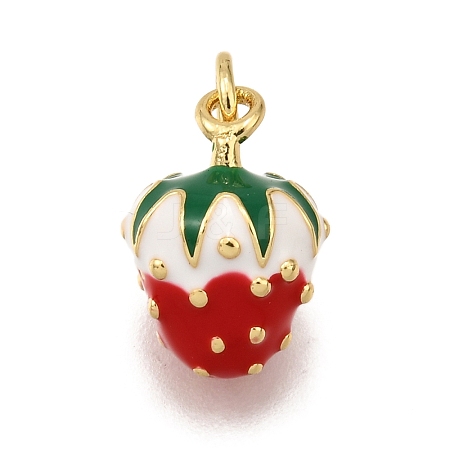 Brass Enamel Pendants KK-K401-47B-G-1