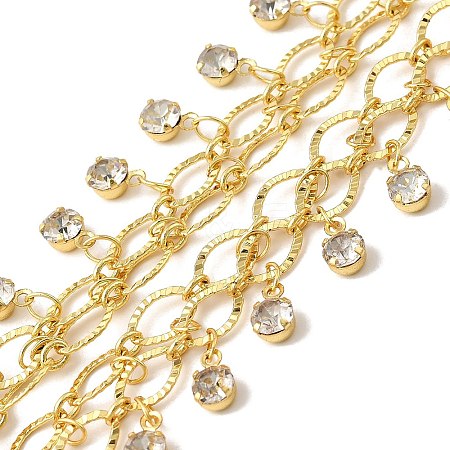 2-Row Brass Textured Oval Link Chains CHC-L053-01G-02-1