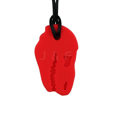 Dinosaur Food Grade Eco-Friendly Silicone Pendants PW-WGBCC5F-01-1