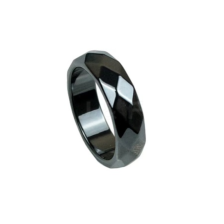 Dyed & Heated Black Agate Finger Rings LS-IK0879-15-1