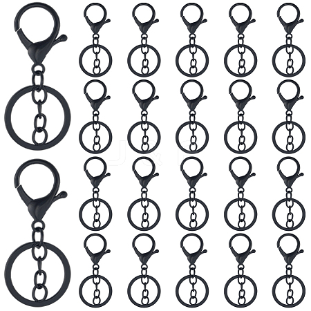 24Pcs Alloy Keychain Clasps KEYC-SC0001-82EB-1