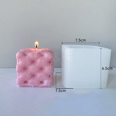 DIY Rhombus Pattern Sofa Chair Candle Food Grade Silicone Molds CAND-PW0008-29I-1