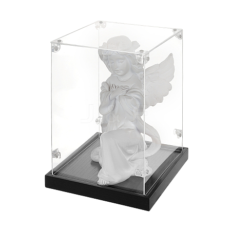 Acrylic Minifigure Display Cases with Black Base ODIS-WH0030-314B-1