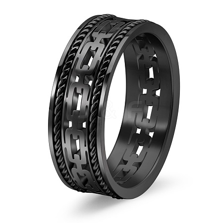 Titanium Steel Chunky Rings PW-WGE8F7A-04-1