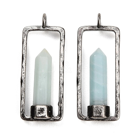 Natural Flower Amazonite Pendants GG-CBACC2B-06AS-03-1