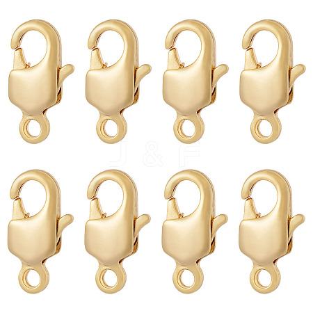 8Pcs Brass Lobster Claw Clasps KK-TA0002-67-1