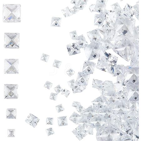 6 Style Cubic Zirconia Cabochons ZIRC-HY0001-01-1