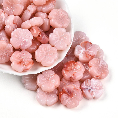 Transparent Acrylic Beads TACR-T028-40B-1