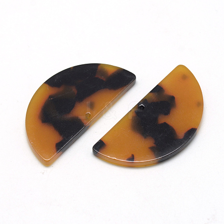 Cellulose Acetate(Resin) Semi Circle Pendants X-KY-S111B-A301-1