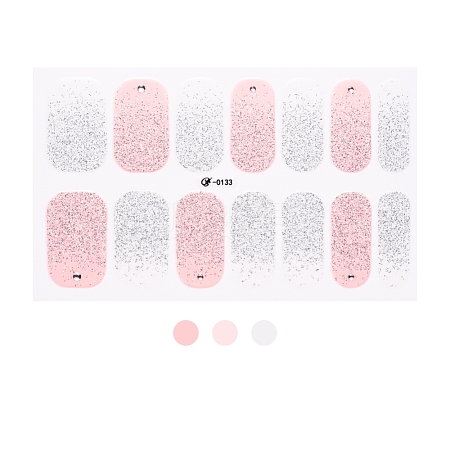 Glitter Nail Wraps Polish Decal Strips MRMJ-T078-0133-1