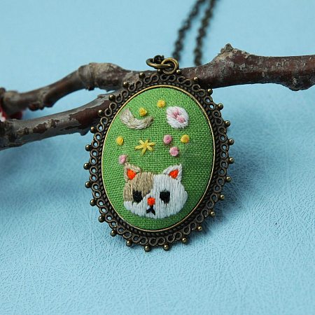 Cute Cat Handmade Pendant Necklace PW-WG88968-02-1