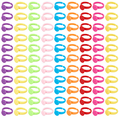 200Pcs Acrylic Open Cuff Ring Components SACR-SC0001-27-1