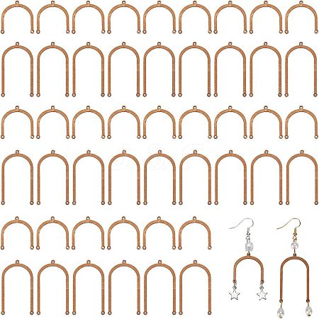 CHGCRAFT 60Pcs 2 Style Unfinished Wood Chandelier Component Links WOOD-CA0001-55-1