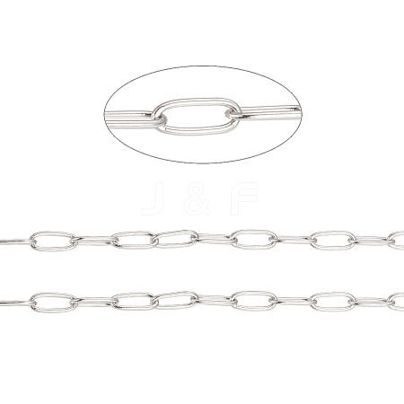 304 Stainless Steel Paperclip Chains CHS-F010-01H-P-1