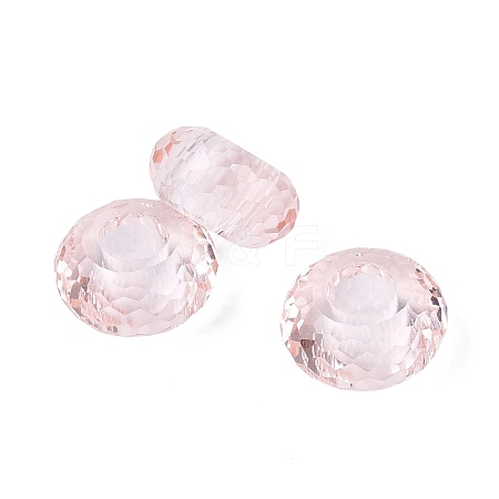 Transparent Glass European Beads GPDL-Q024-14mm-A09-1