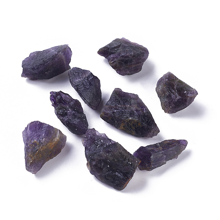 Rough Raw Natural Amethyst Beads G-WH0003-06-1
