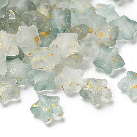 Gradient Color Transparent Acrylic Beads OACR-M023-04D-1