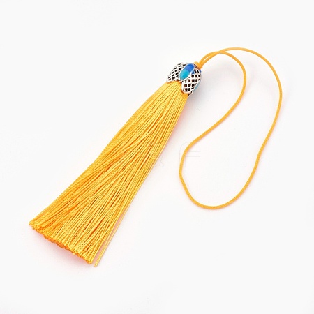 Polyester Tassel Pendant Decorations HJEW-WH0003-A06-AS-1