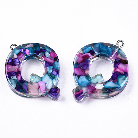 Transparent Epoxy Resin Pendants CRES-S364-001Q-1