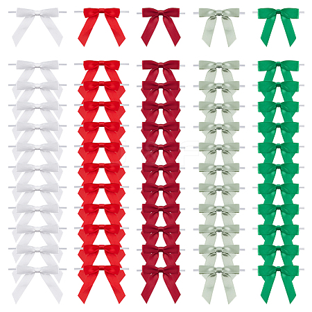 60Pcs 5 Styles Polyester Bowknot Wire Twist Ties DIY-ME0002-56A-1