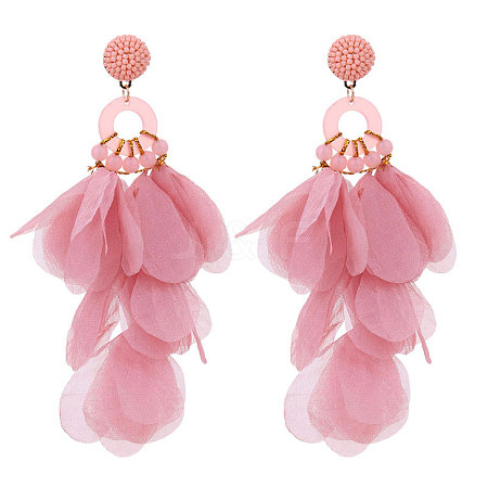 Alloy Acrylic Dangle Stud Earrings FS-WG3C6DF-03-1