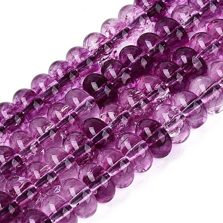 Crackle Transparent Glass Beads Strands GLAA-N074-02A-06-1